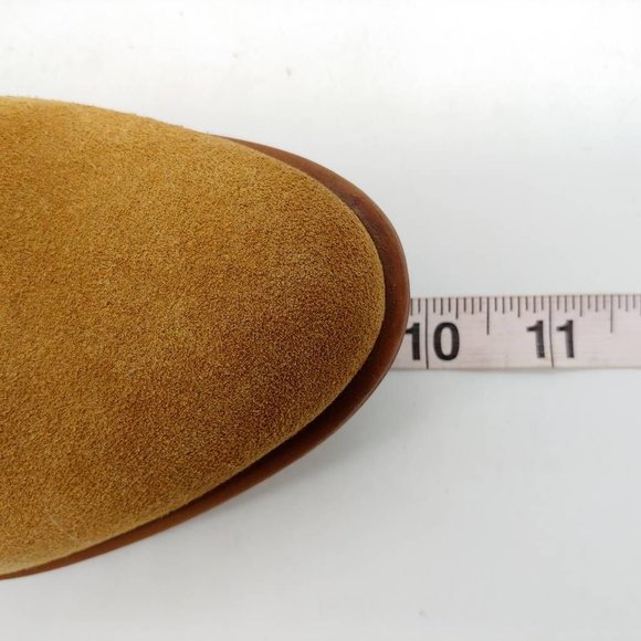 Earth Womens Peak Peru Ankle Booties Brown Cuban Heels Almond Toe Zipper 6 W - Picture 6 of 10